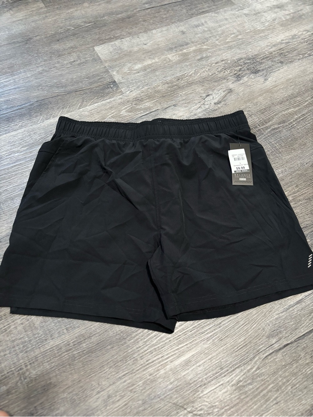 Men's Black Athletic Shorts - Lightweight Performance